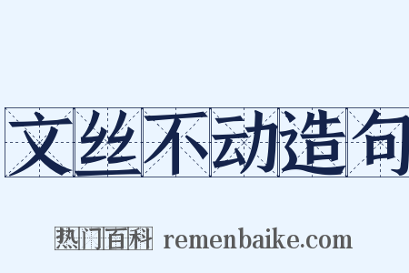 文丝不动造句是什么意思的图片